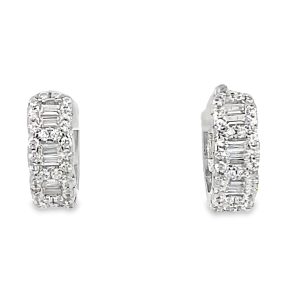925 BAG+RND CZ PAVE HUGGIES - 12X5 - 3g <br/>11607