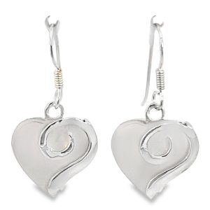 925 MOP HEART DROP EAR - 30X15 - 3.5g <br/>11645