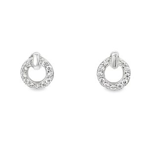 925 CZ PAVE CIRCLE OF LIFE STUDS - 7MM - 0.9g <br/>11653
