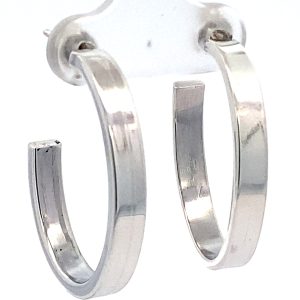 925 FLAT OVAL HALF HOOPS - 28X4 - 7.4g <br/>11668