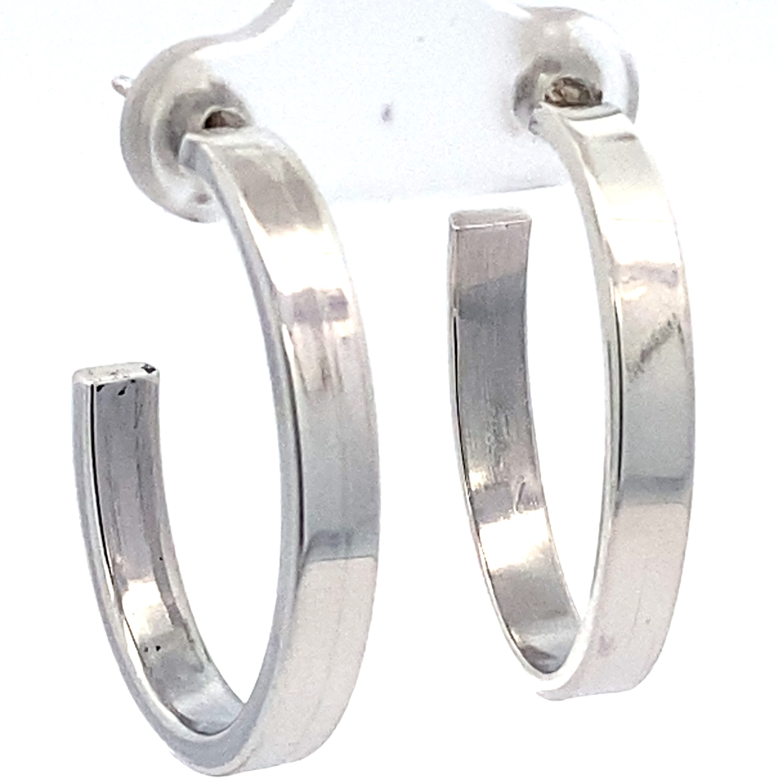 925 FLAT OVAL HALF HOOPS - 28X4 - 7.4g <br/>11668