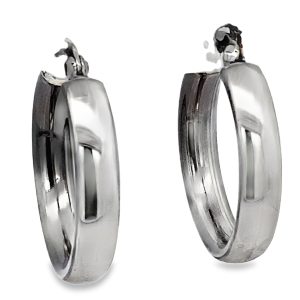 925 HOL OVAL TUBE HINGE HALF HOOPS - 25X5 - 6.5g <br/>11671