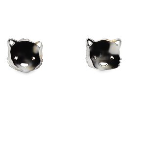 925 FLAT CAT'S FACE STUDS - 8X7 - 0.74g <br/>11677