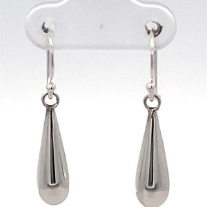 925 PLAIN TEARDROP DANGLE EARRINGS - 30X6 - 1.9g <br/>11695
