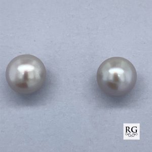 925 SILVER FRESHWATER PEARL STUDS - 7.5-8MM