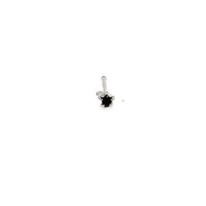 925 BLACK CZ STAR NOSE PIN - 3MM <br/>11722B