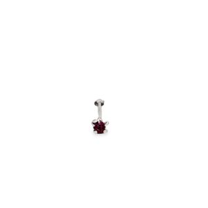 925 PINK CZ STAR NOSE PIN - 3MM <br/>11722P