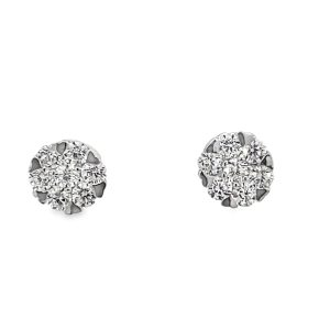 925 CZ PAVE BASKET SET STUDS - 8MM - 1.93g <br/>11723