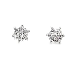 925 CZ PAVE STAR STUDS - 8MM - 1.26g <br/>11738