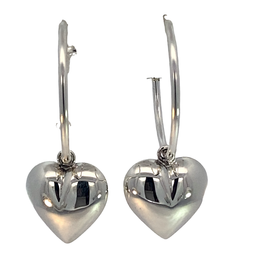 925 PUFF HEART PRETTYWOMAN - 25X1.5+15MM - 5.9g <br/>11764