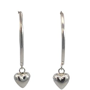 925 HOLLOW HEART ON V-LOOP EAR - 33X7 - 1.46g <br/>11768