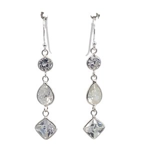 925 RND+TDROP+SQ FACETED DROP EAR - 44X9 - 2.7g <br/>11773
