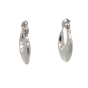 925 HOL PLAIN PUFF HINGE HOOPS - 17X14 - 2.65g <br/>11777