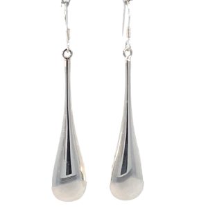 925 PLAIN HOLLOW LONG TEARDROP EAR - 58X11 - 6.4g <br/>11789