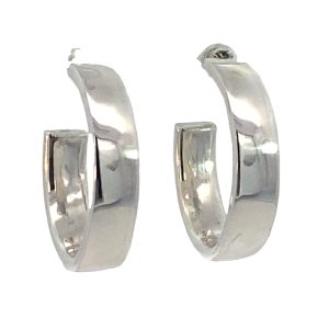 925 PLAIN HOLLOW RECT TUBE HALF HOOPS - 26X6  6.2g <br/>11790