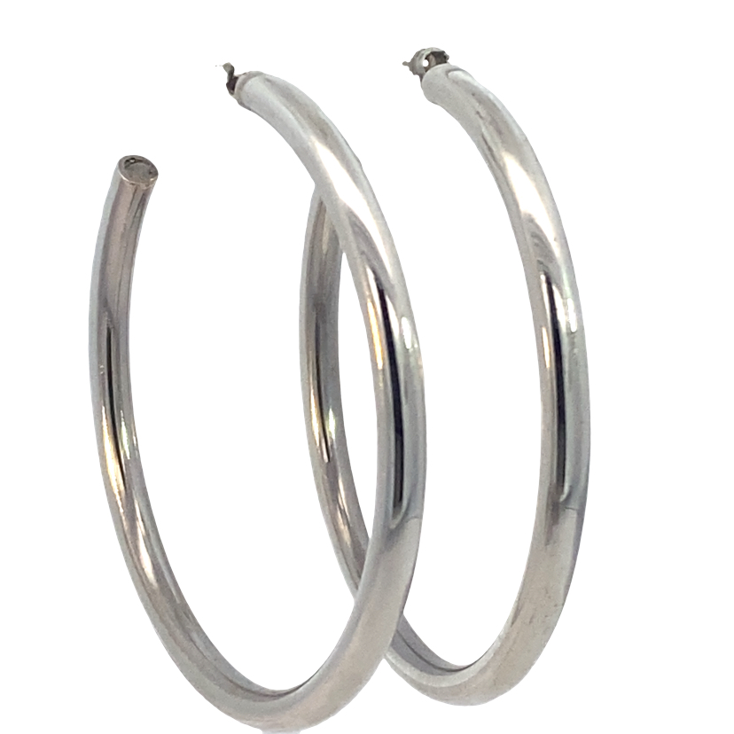 925 PLAIN HOLLOW RND TUBE HOOPS - 55X4 - 14.8g <br/>11791