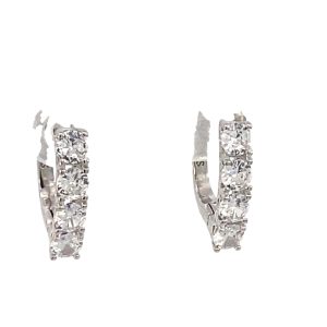 925 4X CZ PAVE CLAW SET LATCH BACK EAR - 14X3 1.9g <br/>11812