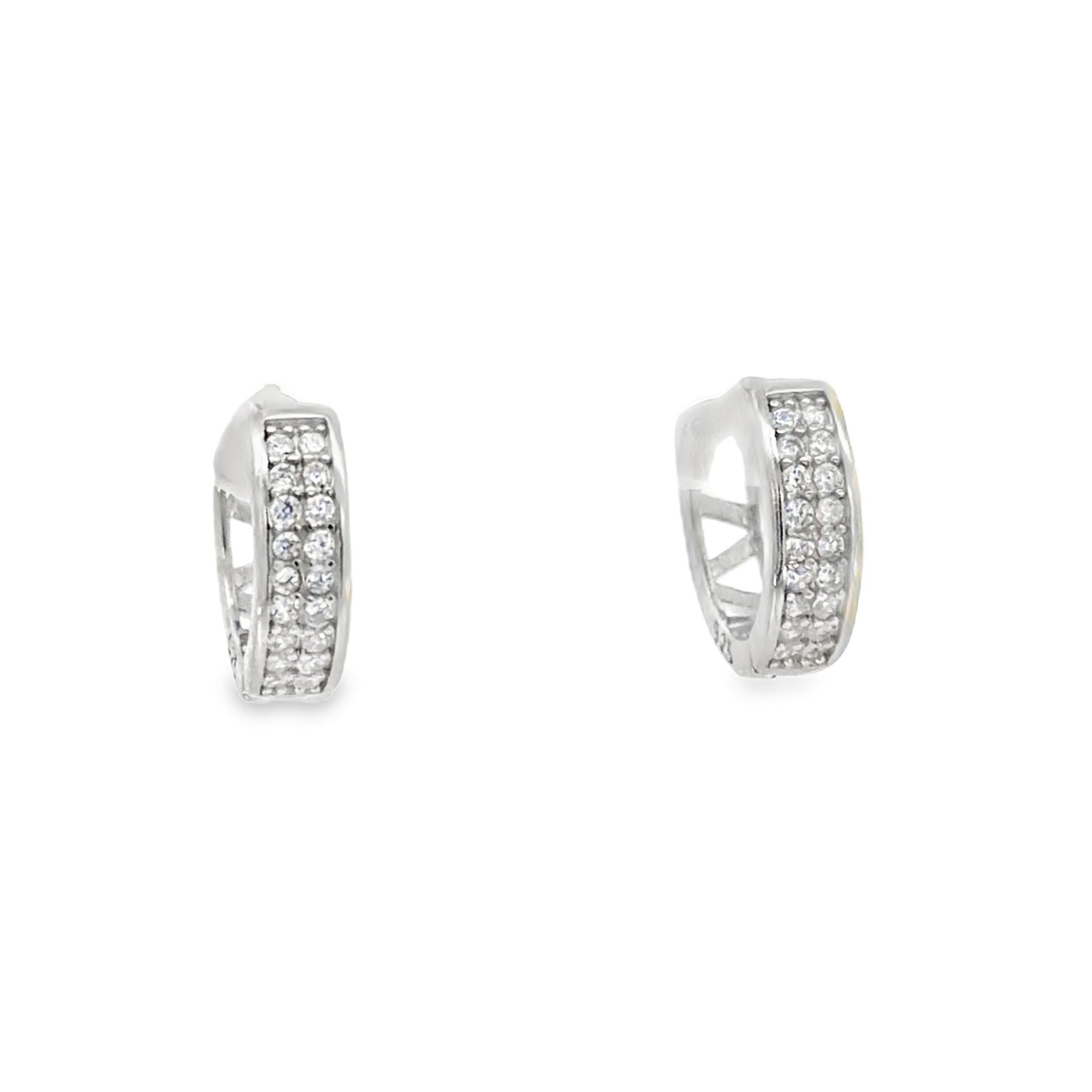 925 DBL ROW CZ PAVE HUGGIES - 11X3 - 1.5g