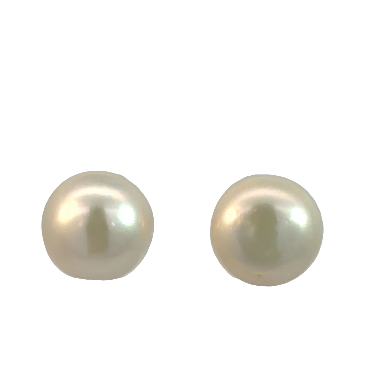 925 WHITE FW PEARL STUDS - 12MM - 4.5g