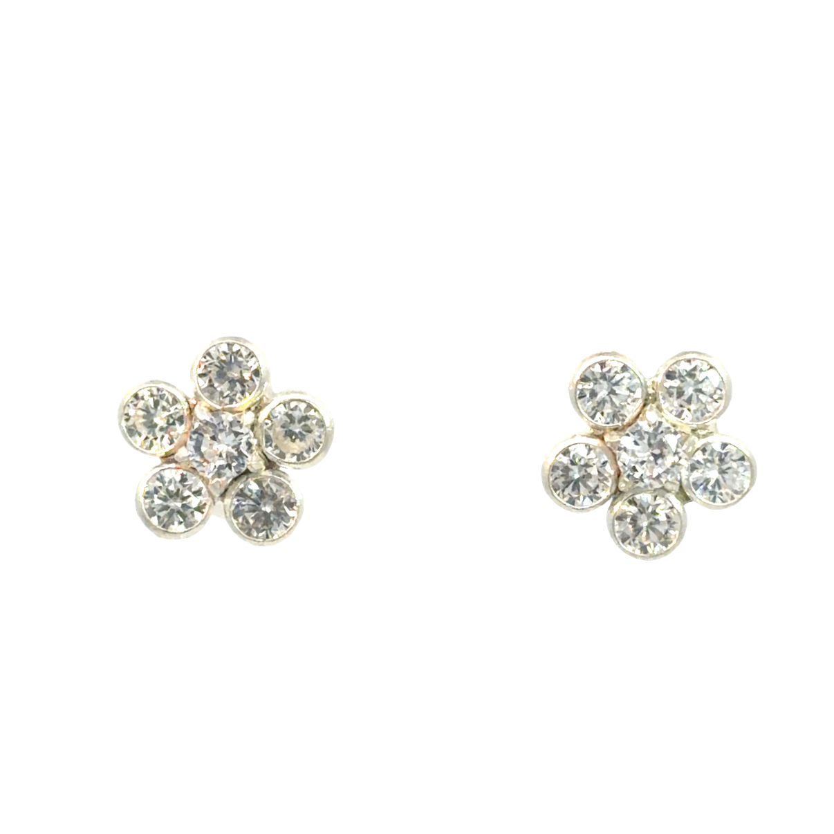 925 CZ PAVE FLOWER STUDS - 10MM - 1g