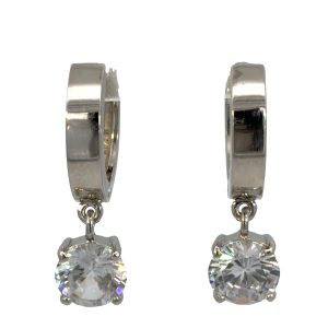 925 CLAW SET CZ ON HUGGIES - 16X4+8 - 8.2g