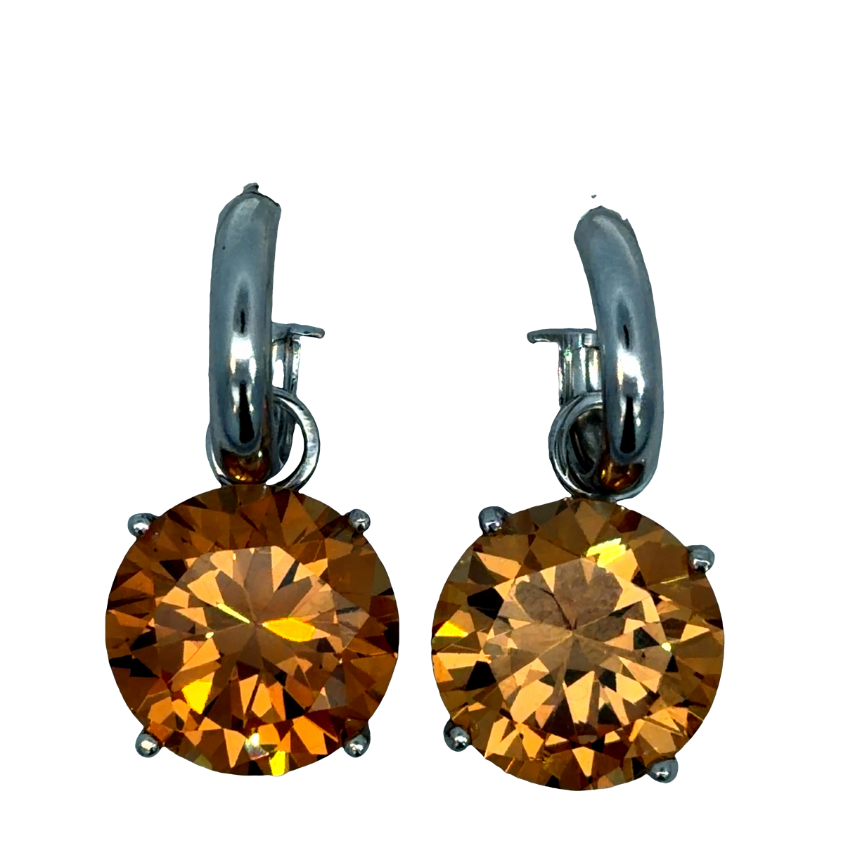 925 CLAW CITRINE CZ PRETTY WOMAN EAR 14X3+15 12.4g