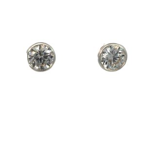 925 RND CZ TUBE BASKET SET STUDS - 7MM - 1.5g