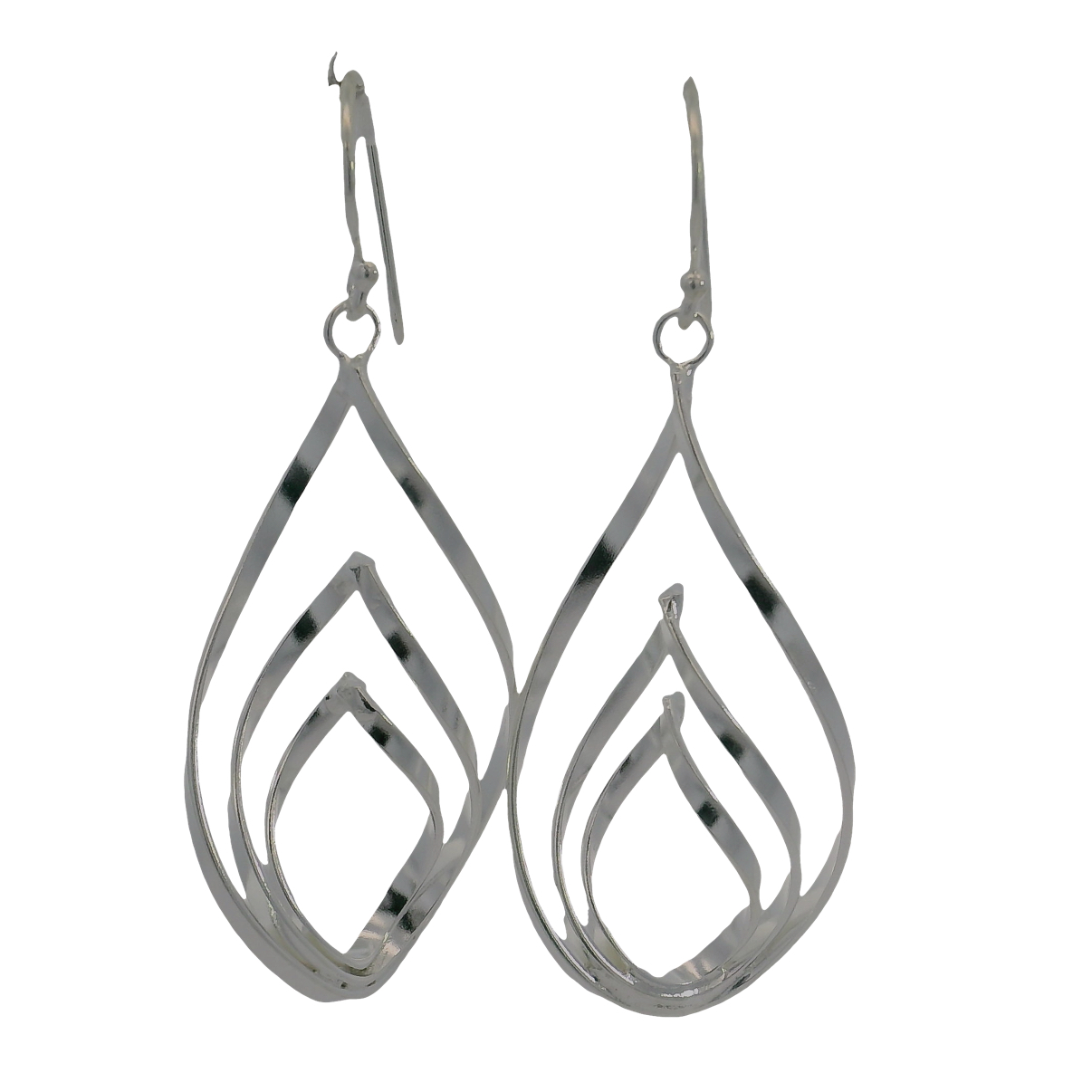 925 TRIP CUT OUT TEARDROP EAR - 49x19 - 4.3g