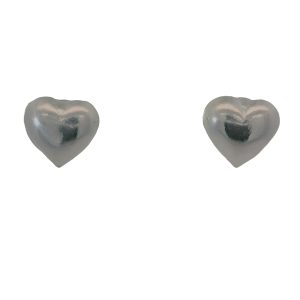 925 PLAIN DOME HEART STUDS - 7X7 - 0.76g