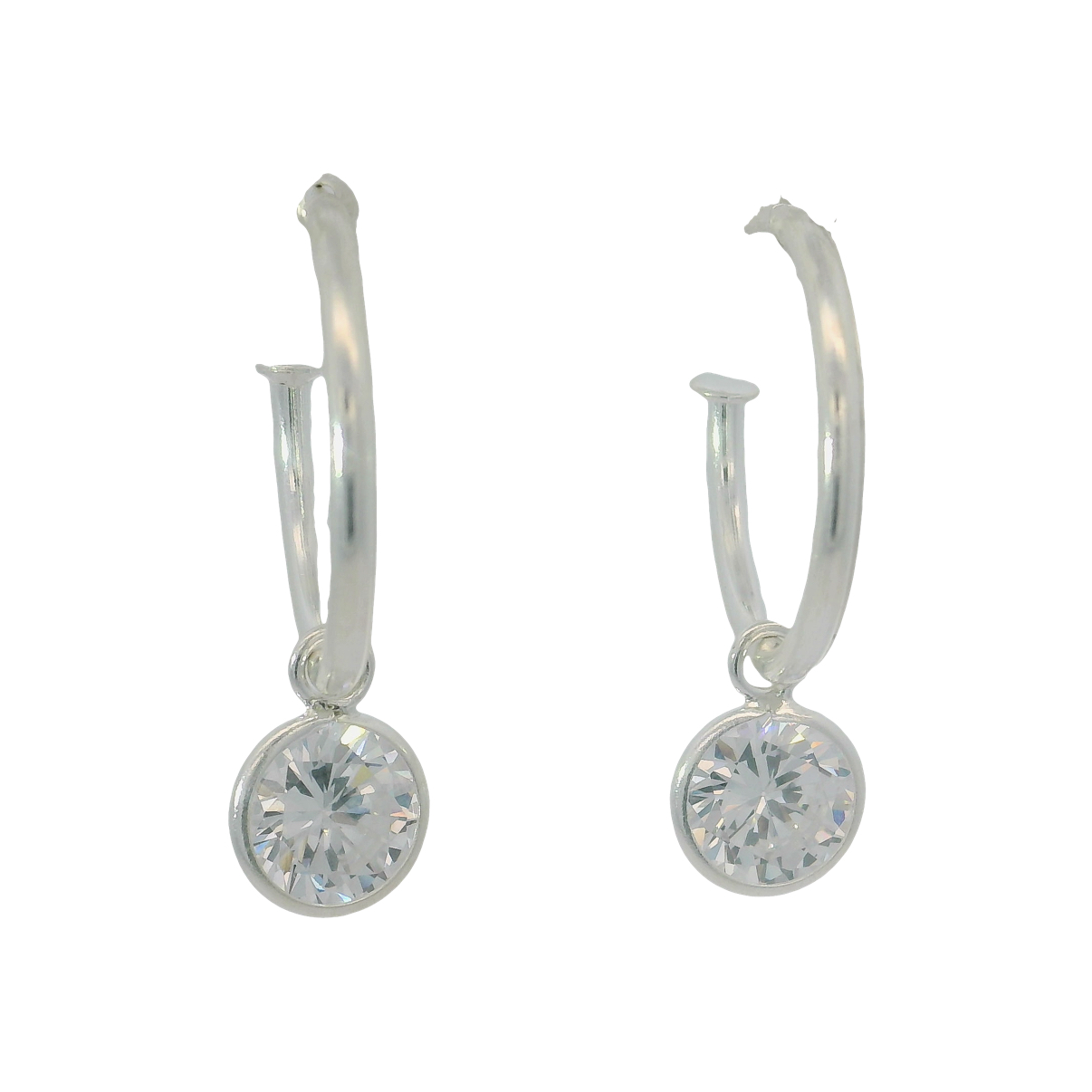 925 CZ TUBE SET PRETTYWOMAN EAR - 18X1.5+8MM 2.6g