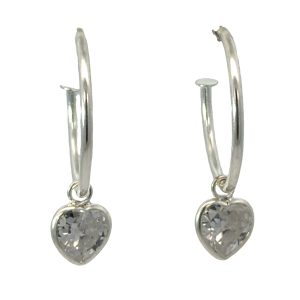 925 CZ HEART TUBE SET PRETTYWOMAN 20X1.5+8MM 2.5g
