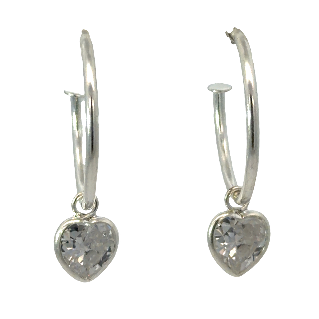 925 CZ HEART TUBE SET PRETTYWOMAN 20X1.5+8MM 2.5g