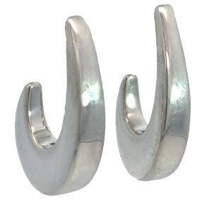 925 EF PLAIN OVAL FLAT HOOPS - 29X6 - 5.5g