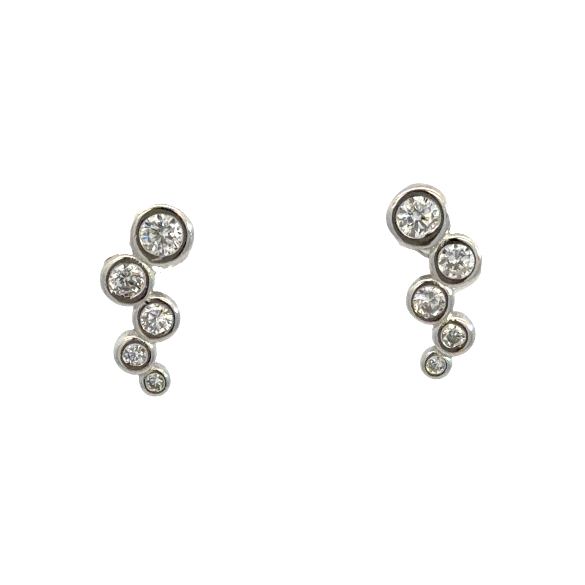 925 5X TUBE SET CZ LONG BAR STUDS - 12X5 - 1.37g