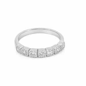 925 CZ PAVE BEZEL SET MILLGRAIN ETERNITY - 3MM  <br/>13656