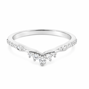 925 CZ PAVE FANCY WISHBONE RING - 5MM <br/>13663