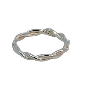 925 LOOSE TWISTED ROPE WED BAND - 3MM <br/>13670