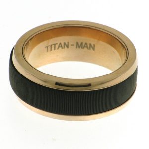 TITANIUM + BLACK WOOD +IPR RING <br/>13696