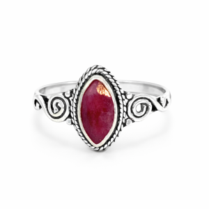 925 OXI MARQUISE RUBY BOHO RING - 13MM <br/>13713