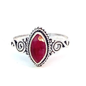 925 OXI MARQUISE RUBY BOHO RING - 13MM <br/>13713