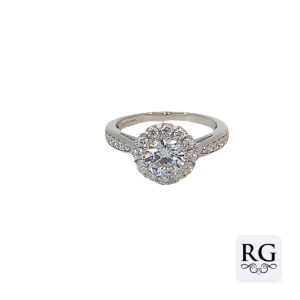 925 RH PL CZ PAVE FLOWER CLAW SET RING - 11MM <br/>13725