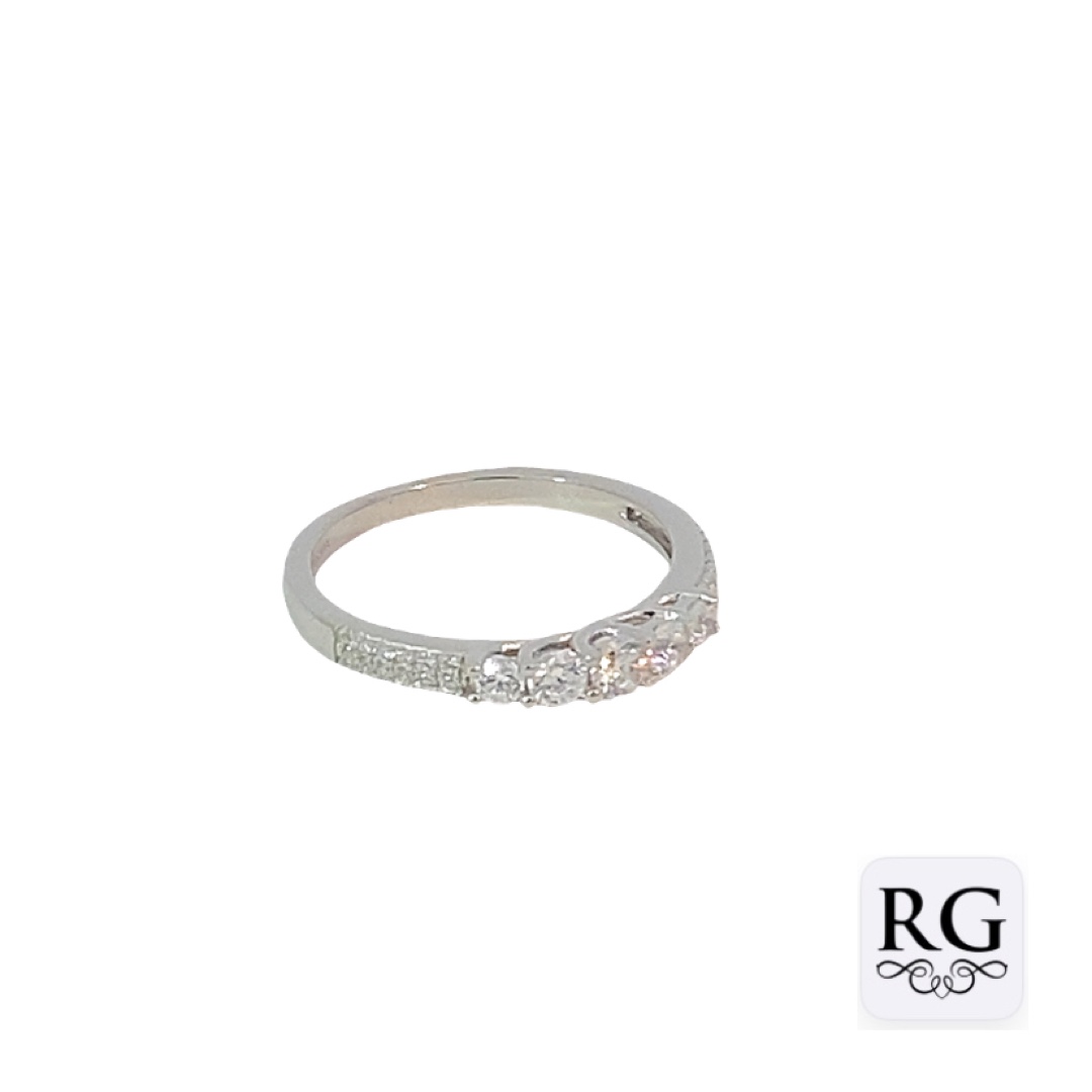 925 RH PL CZ PAVE CLAW SET ETERNITY RING - 3MM <br/>13726 - Image 2