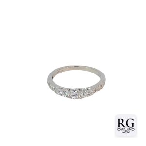 925 RH PL CZ PAVE CLAW SET ETERNITY RING - 3MM <br/>13726