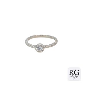 925 RH PL CZ TUBE SET ROPE SHANK RING - 6MM <br/>13727