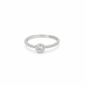 925 RH PL CZ TUBE SET ROPE SHANK RING - 6MM <br/>13727