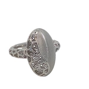 925 RH PL OVAL OPEN CUT LINES RING - 22MM <br/>13774