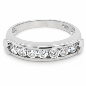 925 CZ PAVE CHANNEL SET ETERNITY BAND - 5MM <br/>13782