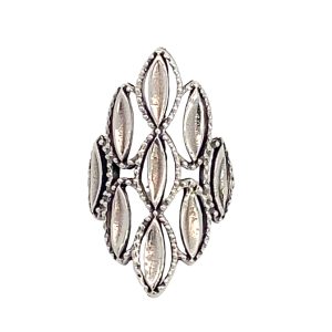 925 DIA CUT ROPE EDGE MARQUISE SHAPE RING - 32MM <br/>13784
