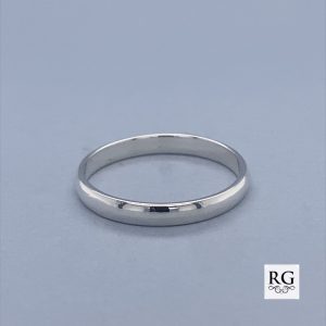 925 PLAIN D-SHAPE WEDDING BAND - 2.5MM <br/>13788