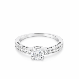 925 CZ PAVE BVLGARI 4 CLAW SET RING - 5MM <br/>13796